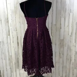 Love...Ady Lace Fit Flare Lined Purple Dress NWT v6x thumbnail 6