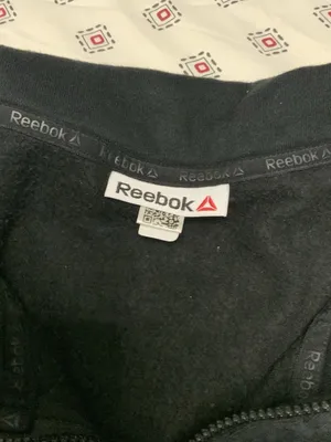 Reebok Black Pullover Sweater Quarter Zip Up Collard, Long Sleeve Top Medium thumbnail 2