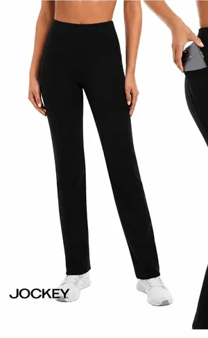 Jockey High-Rise Side Pockets Moisture Wicking Active Yoga Pants Large thumbnail 1