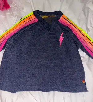 Aviator Nation Crewneck Bolt Cropped thumbnail 1