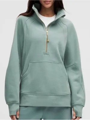 Lululemon Sage Green Funnel Neck Scuba Pullover Size XS/S thumbnail 1