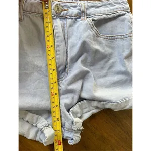 Forever21 Womens Denim Shorts Waist 28" Rise 10" Light Wash thumbnail 6