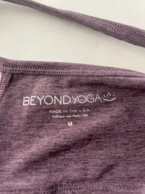 Beyond Yoga Spacedye Slim Racerback Cropped Tank in Silverberry Purple Heather M thumbnail 6