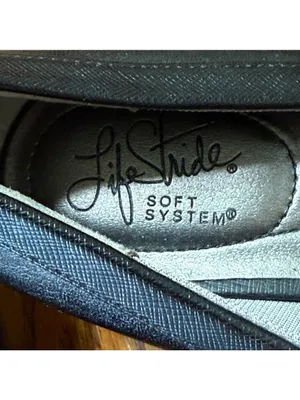 Life Stride Soft System Black Heeled Loafers With Horse Bit 9W thumbnail 6