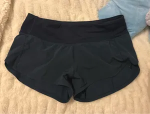 Navy Lululemon Hotty Hot shorts  2.5" thumbnail 1