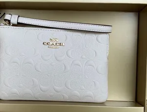 Authentic COACH EMBOSSED LOGO ZIP WALLET /2 CHARMS❤️❤️‍🔥 thumbnail 5