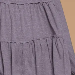 Oddi Charcoal Grey Babydoll Tiered‎ Long Sleeve Top thumbnail 3
