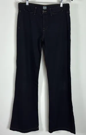 J Brand Women’s Wide Leg Flare Jeans Black W/ Contrasting Stitching Size 27‎ thumbnail 1