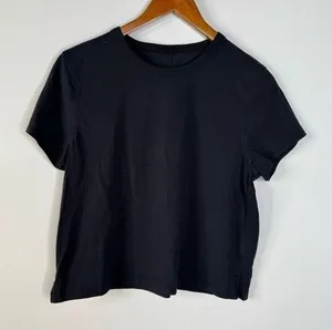 Lululemon Classic-Fit Cotton-Blend T-Shirt‎ Black thumbnail 1