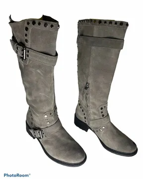 Sam Edelman Deryn Boot grey‎ suade studs 8.5 NEW thumbnail 1