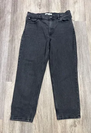 Abercrombie & Fitch The Mom High Rise Jeans Washed Black 29 8 Short‎ thumbnail 1