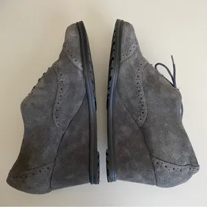Ellen Tracy Active Gray Tobin Oxford Wedge SZ 8.5 suede booties‎ wingtip thumbnail 5