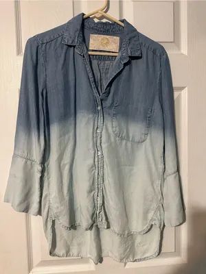 Bella Dahl Women's Blue Ombré Jean Shirt thumbnail 1