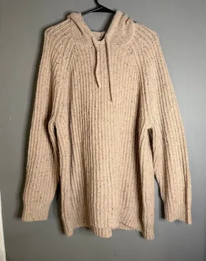 AERIE Open Road Speckled Sweater Hoodie Womens Medium thumbnail 1