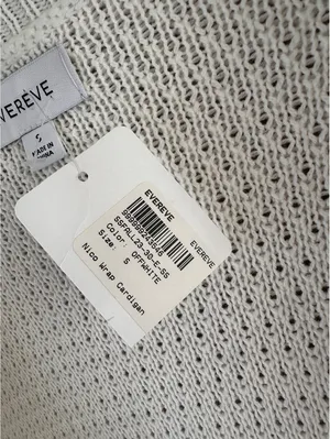 NWT Evereve Nico Wrap Cardigan Sweater Off White Women’s size Medium thumbnail 8