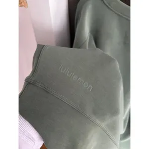Lululemon Perfectly Oversized Cropped Crew *Softstreme™ Tidewater Teal xxl thumbnail 4