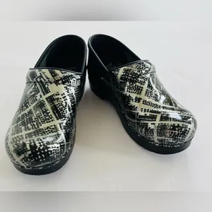 DANSKO Black and White Artistic Mules with Chunky Sole Size 36 (5.5) thumbnail 2