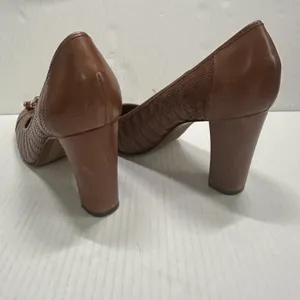 Antonio Melani Tassel Pump‎ Shoes Womens 9 Brown Leather Block Heel Round Toe thumbnail 6