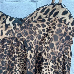 NWT Cider Chiffon Top Women's XL Leopard Babydoll Cami Festival Party Casual thumbnail 4