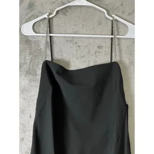 NBD Hollywood & Vine Mini Dress Black Crystal Embellished Straps Backless Party thumbnail 2