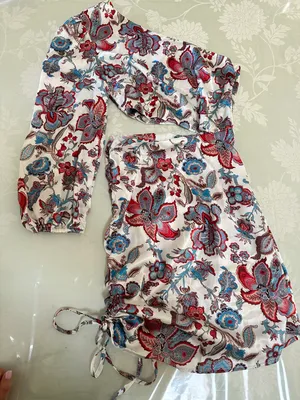 Paisley one shoulder summer dress thumbnail 2