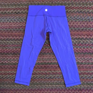Purple Chevron Lululemon Crop Yoga Athletic Leggings *Play Pair* thumbnail 3