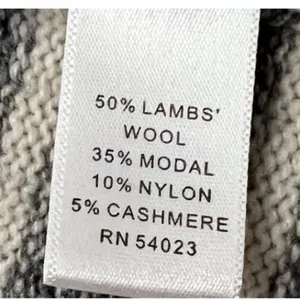 Banana Republic Wool/Cotton blend Gray Striped Cardigan S thumbnail 11
