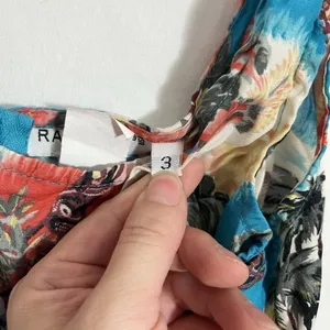 Vintage 90s Y2K Rampage Faux Wrap Hawaiian Dress Sz 3 S Beach Hula Luau Tropical thumbnail 4