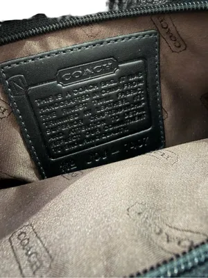 Coach Mercer Demi Black Canvas Leather Trim Demi Shoulder Bag Gunmetal Women's thumbnail 12