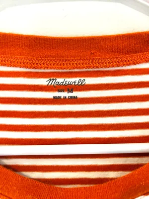 Madewell Orange Striped Top thumbnail 3