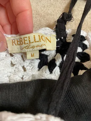 Rebellion Again Crochet Top Crop thumbnail 2