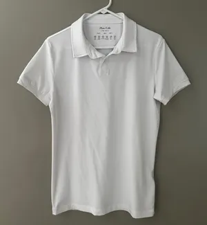 mens small white golf polo shirt thumbnail 1