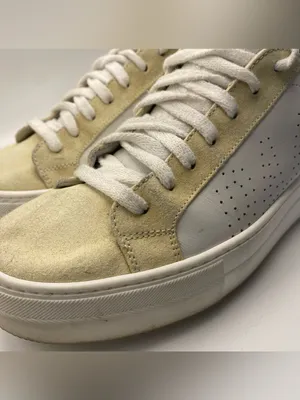 P448 women’s John platform Sneaker white cream comfort shoe 38 7.5 thumbnail 6