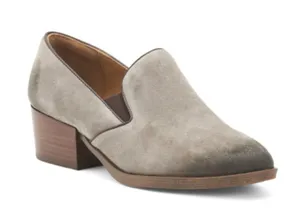 Sofft Velina Heeled Loafers Booties Grey Suede Size 7 NEW thumbnail 2
