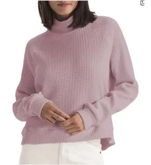 The North Face Chabot Mock Neck Pullover Sweater Waffle Knit Medium $65 NWT thumbnail 1