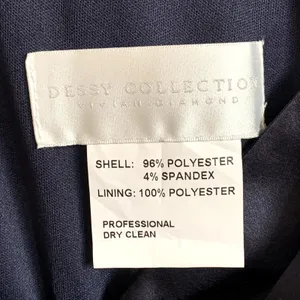 NWT Dessy Collection‎ Charmeuse Cap Sleeve Gown Dress in Midnight Blue thumbnail 8