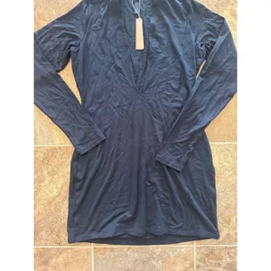 Skims Smooth Layers Deep Plunge Mini Dress Obsidian Size Large thumbnail 5
