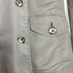 Cabi 904 Womens Khaki Tan Ripstop Military Safari Jacket Double Breasted Small thumbnail 3