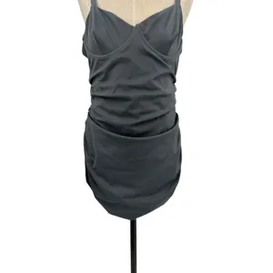 Skims Sculpting Swim Ruched One Piece Gunmetal Gray Shaping‎ Swimsuit XL NWT thumbnail 5