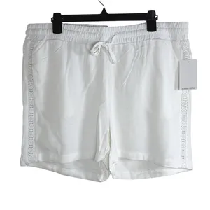 Marissa Olivia Women Linen Blend Shorts White XL Drawstring Casual Resort thumbnail 2
