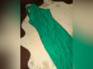 Meshki Claire Satin Drape Back Maxi Dress Green $120 formal party fall evening thumbnail 11