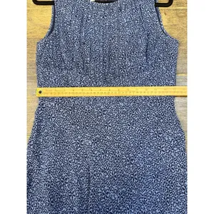 Talbots Size 8 100% Silk‎ Blue Sleeveless Floral Maxi Midi Dress thumbnail 9
