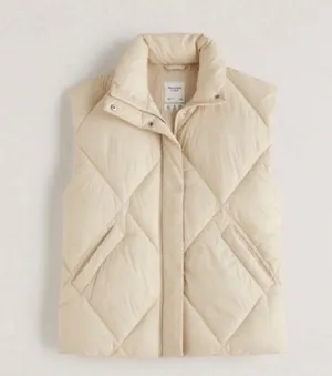 Abercrombie Cream Faux Leather Vest thumbnail 2