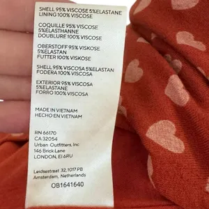 Free People Lakeside Heart Printed Midi Dress Orange Ginger Combo Sz M NWT thumbnail 7