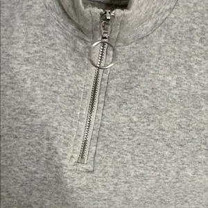Garage Light Gray Zip Mock Neck Tee thumbnail 3