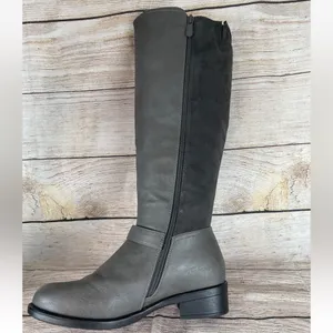 Dream Paris Gray Over the Knee Riding Boots Size 6 thumbnail 4