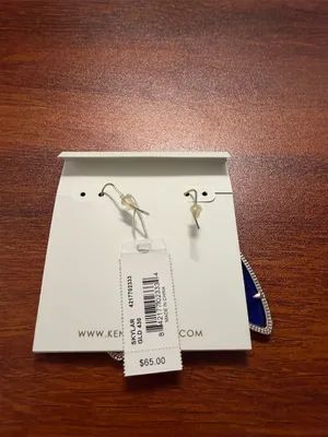 NWT Kendra Scott Skylar Gold Drop Earrings Cobalt Blue thumbnail 3