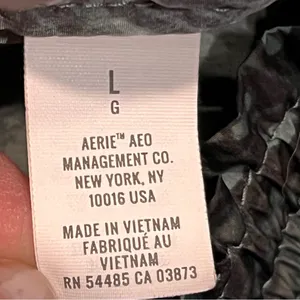 NEW Aerie Green Palm Leaf Print Nylon Athletic Shorts size Large thumbnail 7