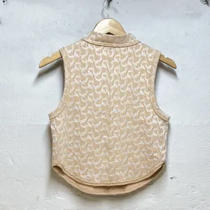 We The Free 1/2 Zip Tank Palm Tree Size‎ Small Peach Cropped Festival Beach EUC thumbnail 2