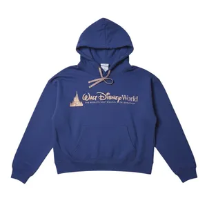 Disney World 50th Anniversary Cropped Hoodie L Navy Rose Gold thumbnail 1